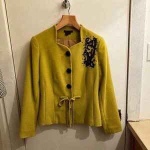 SIMON CHANG blazer size 12 colour yellow